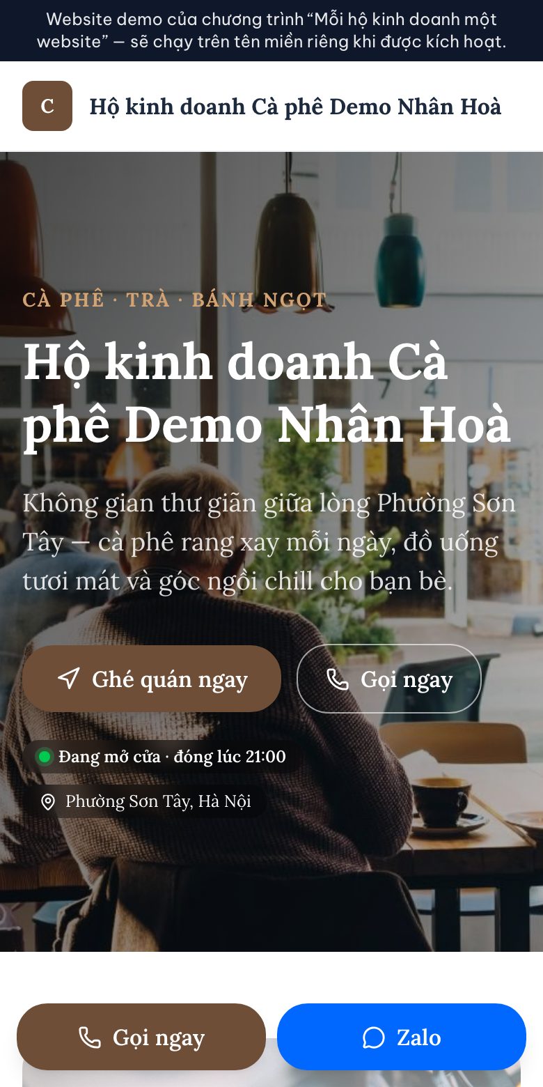 Cùng website trên điện thoại.
